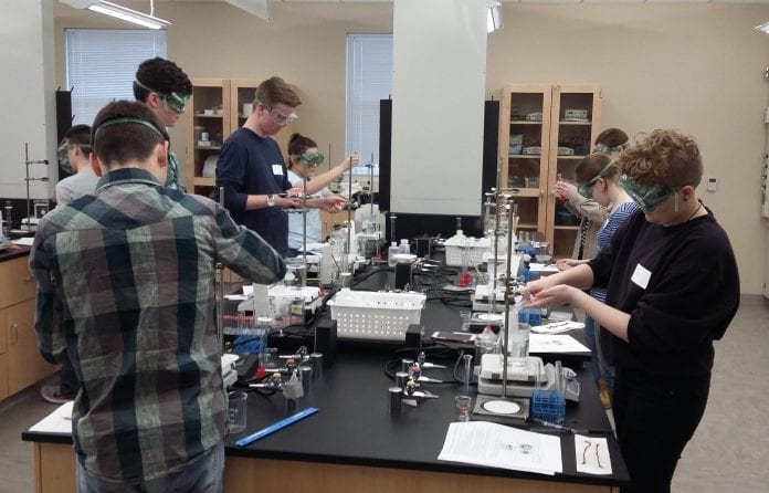Students in the lab