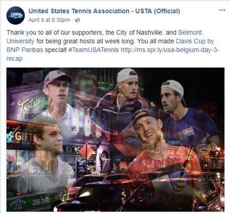 USTA Facebook Post