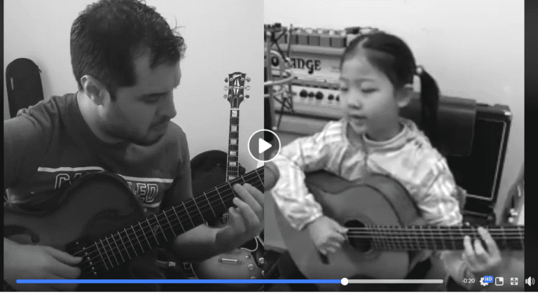 Belmont Guitar Professor Uses Time at Home to Spread Joy, Music with Girl Across the Globe