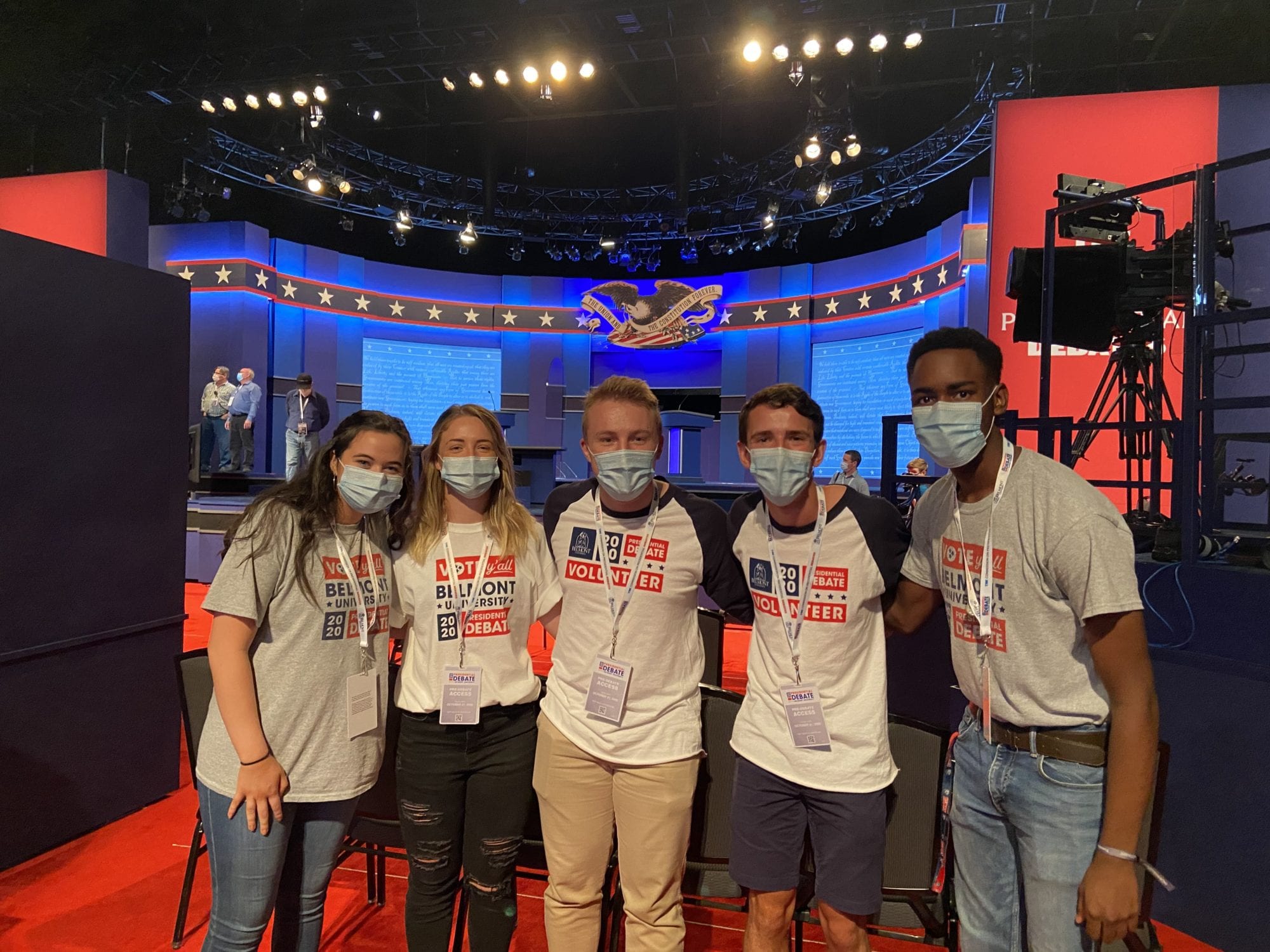 Volunteers in the Debate Hall