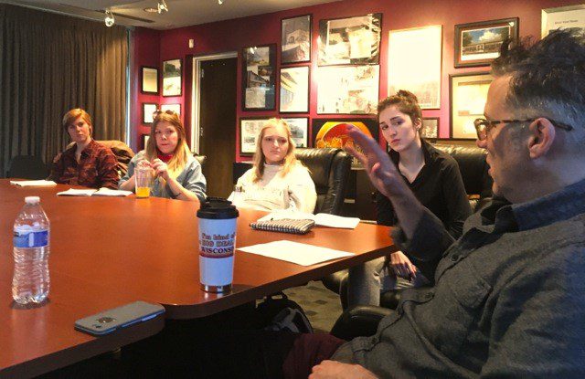 Lauer Speaks to Songwriting Class, Works with Students