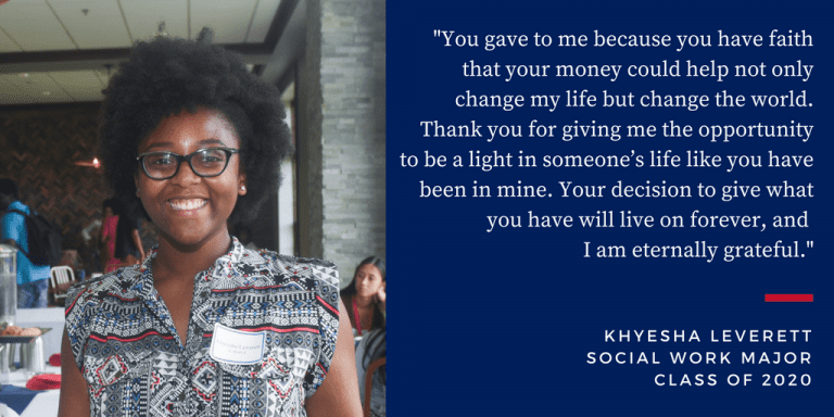 A Belmont Thanksgiving: Students Express Gratitude to Scholarship Donors