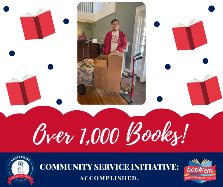 Belmont Donates More Than 1,000 Books to Book’em
