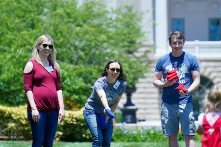 Pharmacy alumni play cornhole