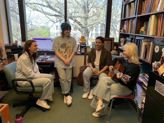 Jazzmin students recording music