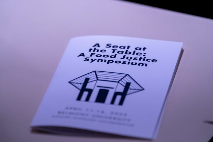 program cover for A Seat at the Table: A Food Justice Symposium